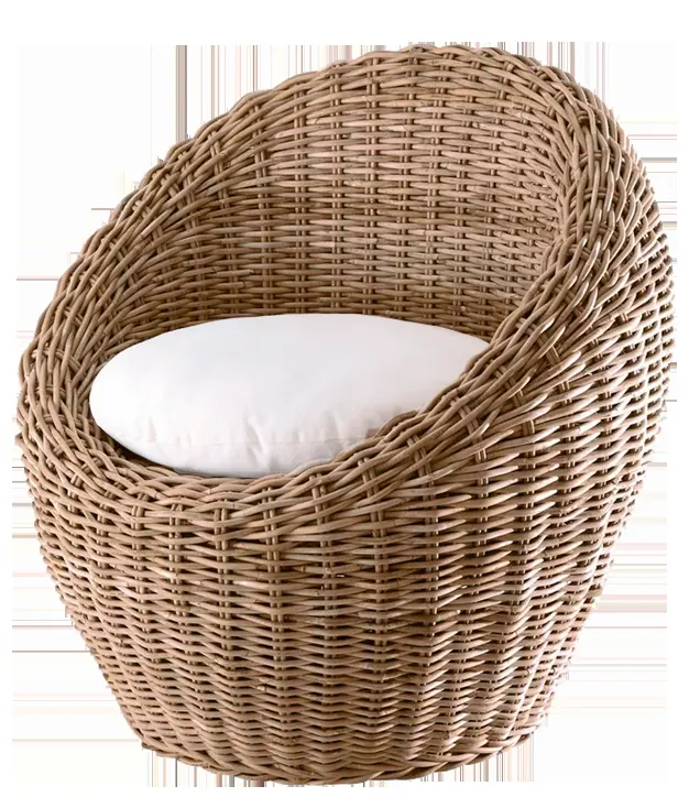 Round wicker ball chair